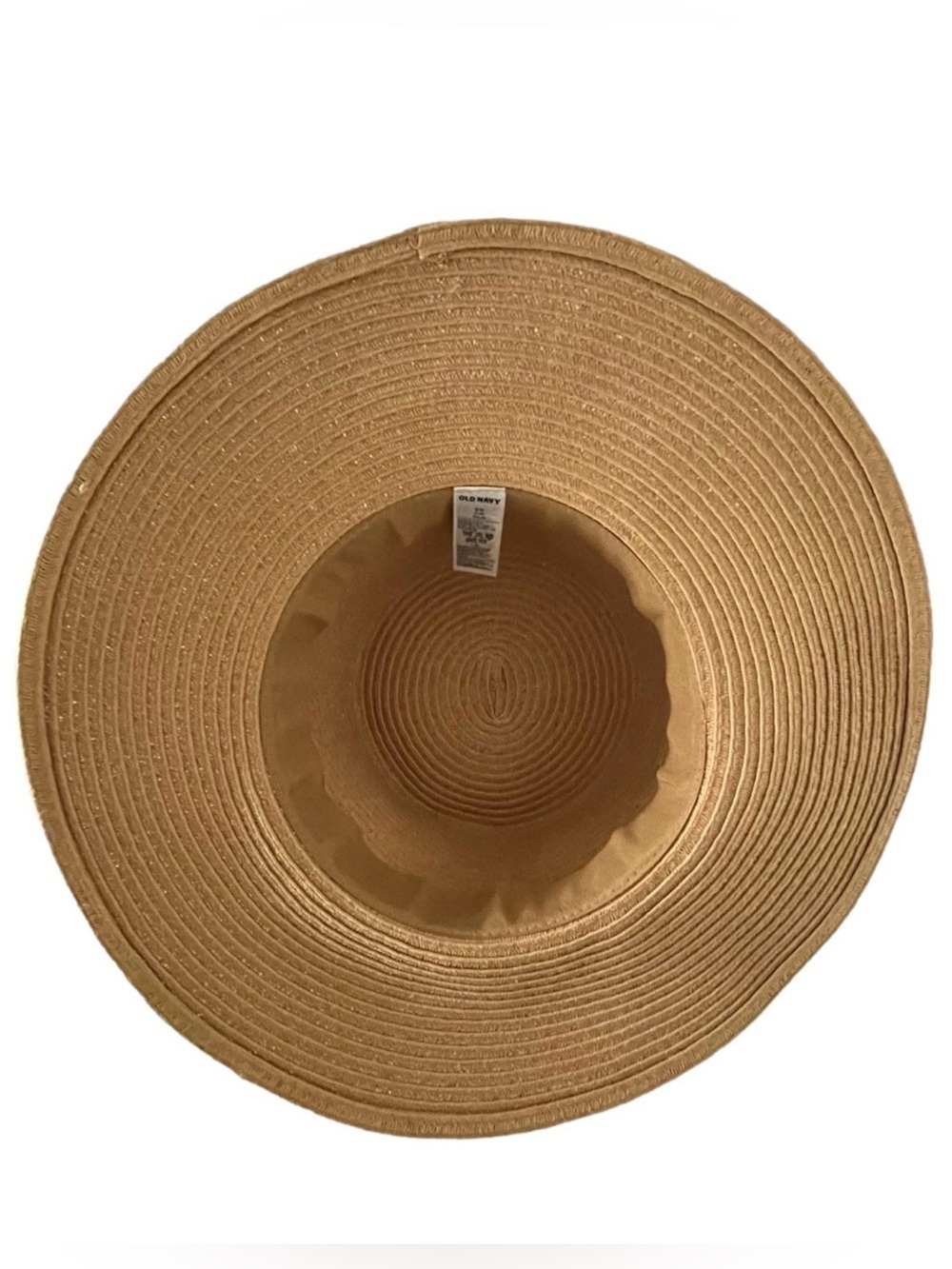 Old Navy Paper Straw Wide Brim Sun Hat Tan S/M Beach Boho - Picture 5 of 10